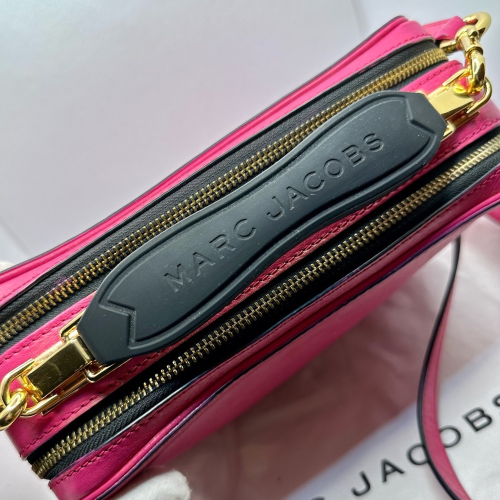 EUC Marc Jacobs Diva Pink Distressed Leather The Box 23 Crossbody Bag - Picture 13 of 17